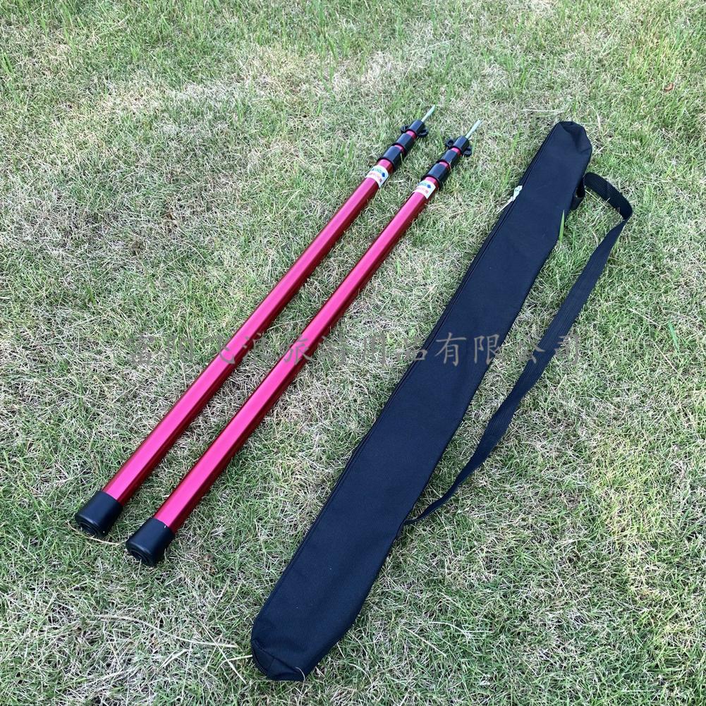 Poteau de tente de Camping en plein air, Portable, , télescopique, étanche, léger, résistant à la rouille: Red