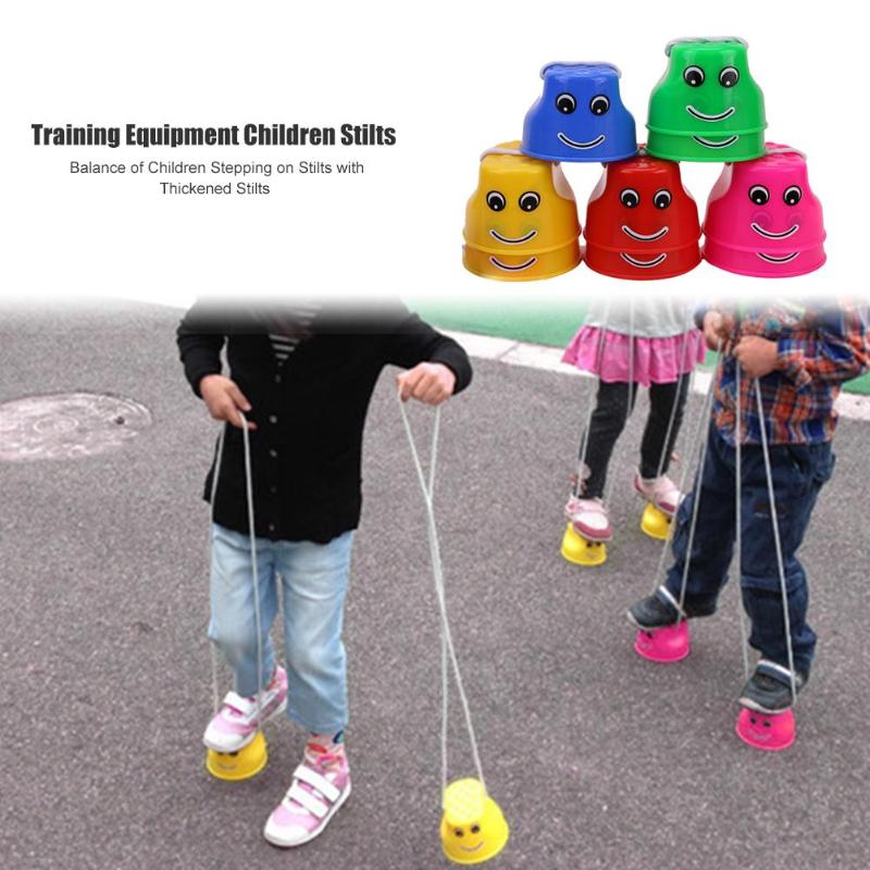 Échasses de saut épaisses en plastique pour enfants, 2 pièces/ensemble, chaussures d&#39;équilibre pour jeux de plein air, offre spéciale