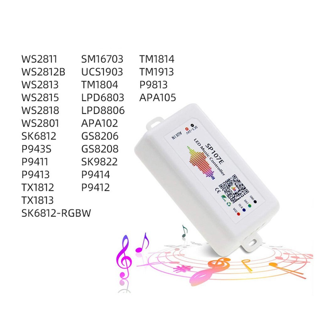 Led Strip Light Controller Bluetooth SP105E SP110E Wifi SP108E SP501E Music SP107E SP601E WS2811 SK6812 Lights DC5V-24V