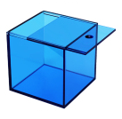 Kleurrijke Translucent Acryl Display Box Vierkante Kubus Voor Bureau/Home Decor, Snoep Sieraden Accessorie Storage Case: S / YELLOW