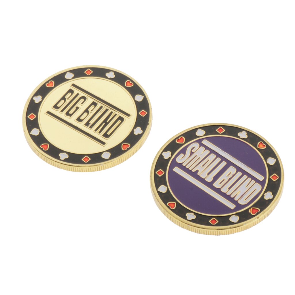 Metalen Dealer Button Chips Blind Grote/Kleine Texas Holdem Casino Roulette Spel
