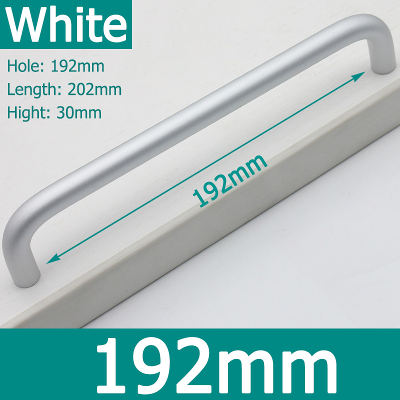 2pcs Length 64 96 128 160 192 256mm 303-Type Cabinet Handles Kitchen Door Handle Drawer Knob Aluminum Alloy Wardrobe Door Handle: BRONZE