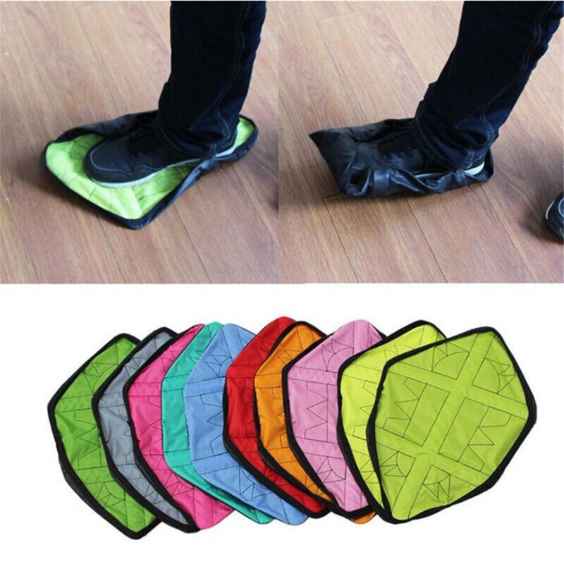 Stap in Sok Herbruikbare Schoen Cover Een Stap Schoen Covers Duurzaam Automatische Blauw 3 Kleuren
