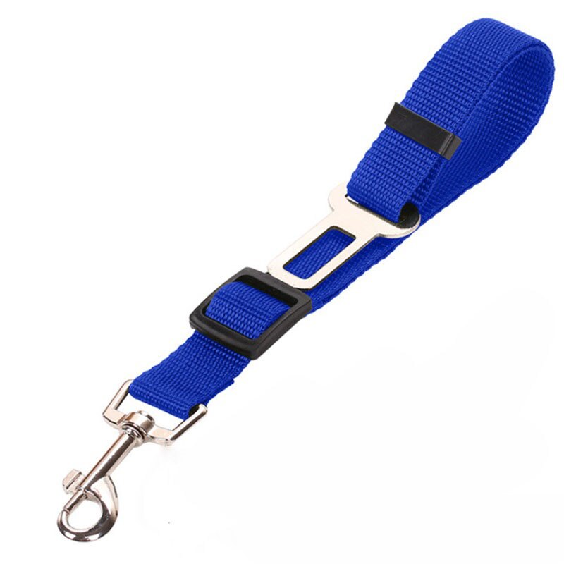 Huisdier Autostoel Riemen Harnas Voertuig 1Pc Puppy Beschermende Riem Verstelbare Leider Clip Hond Levert Veiligheid Training Product Kraag: Blue