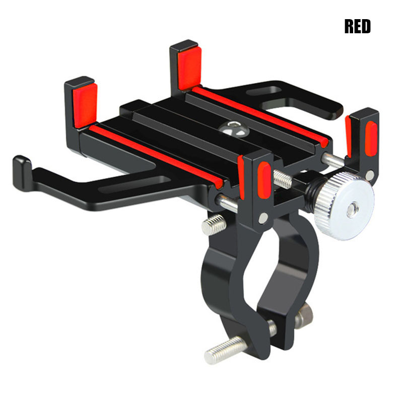 ARVIN Aluminium Motocycle Fiets Mobiele Telefoon Houder Stand Voor iPhone 8 P XR Sansung S9 Mountainbike Stuur GPS Beugel mount: Red