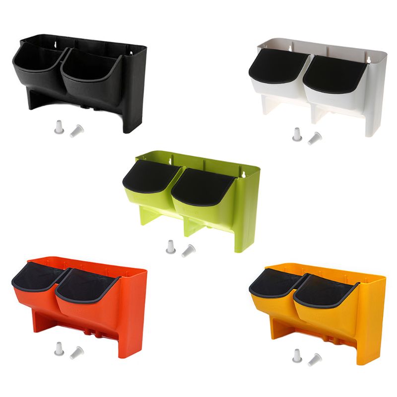 Self Watering Flower Pot 2 Pocket Stackable Vertical Wall Hanging Succulents Planter for Garden Balcony