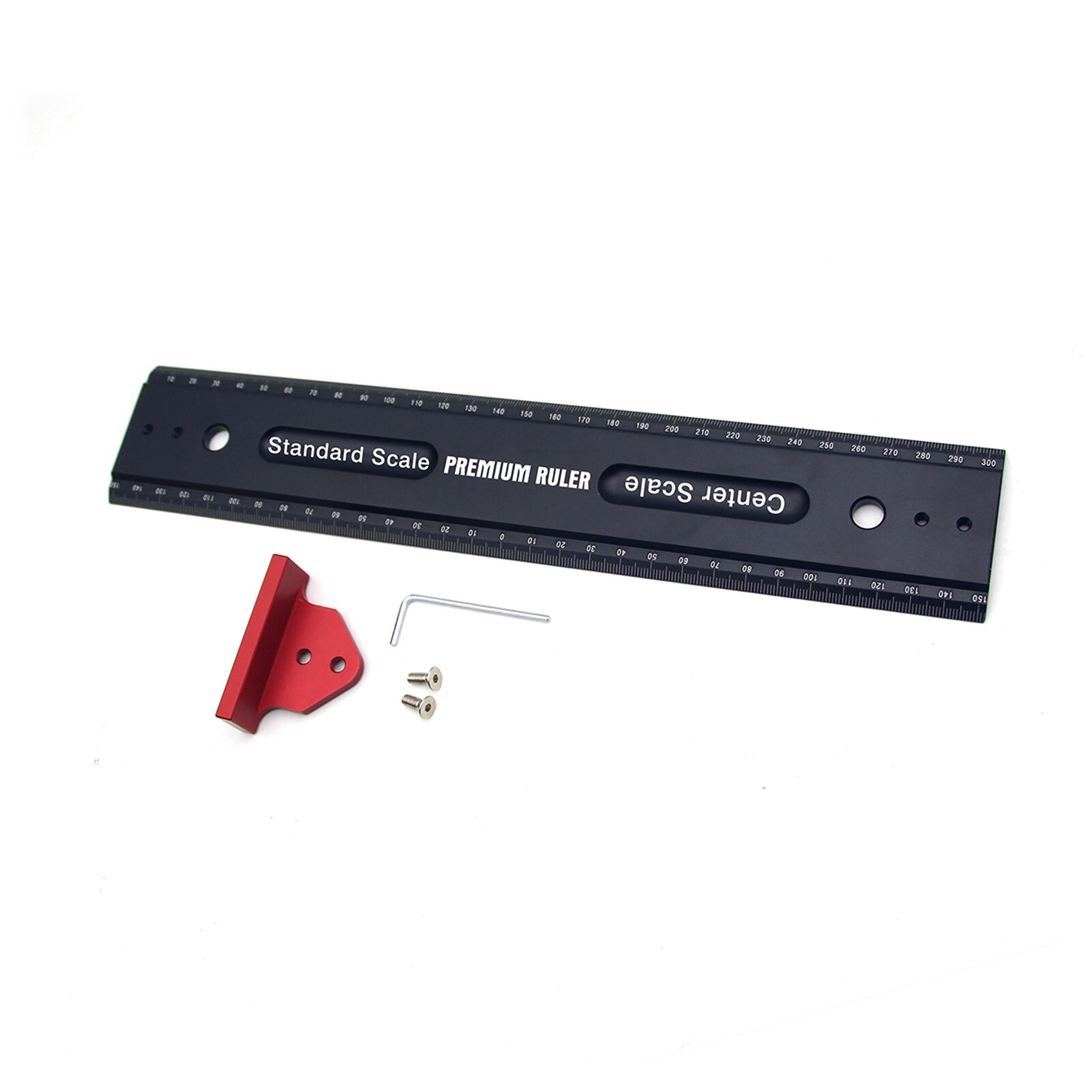Measuring Ruler With Hook Stop Standard Center Scale Level High Precision Ruler Durable Portable Home Woodworking Tools: Default Title