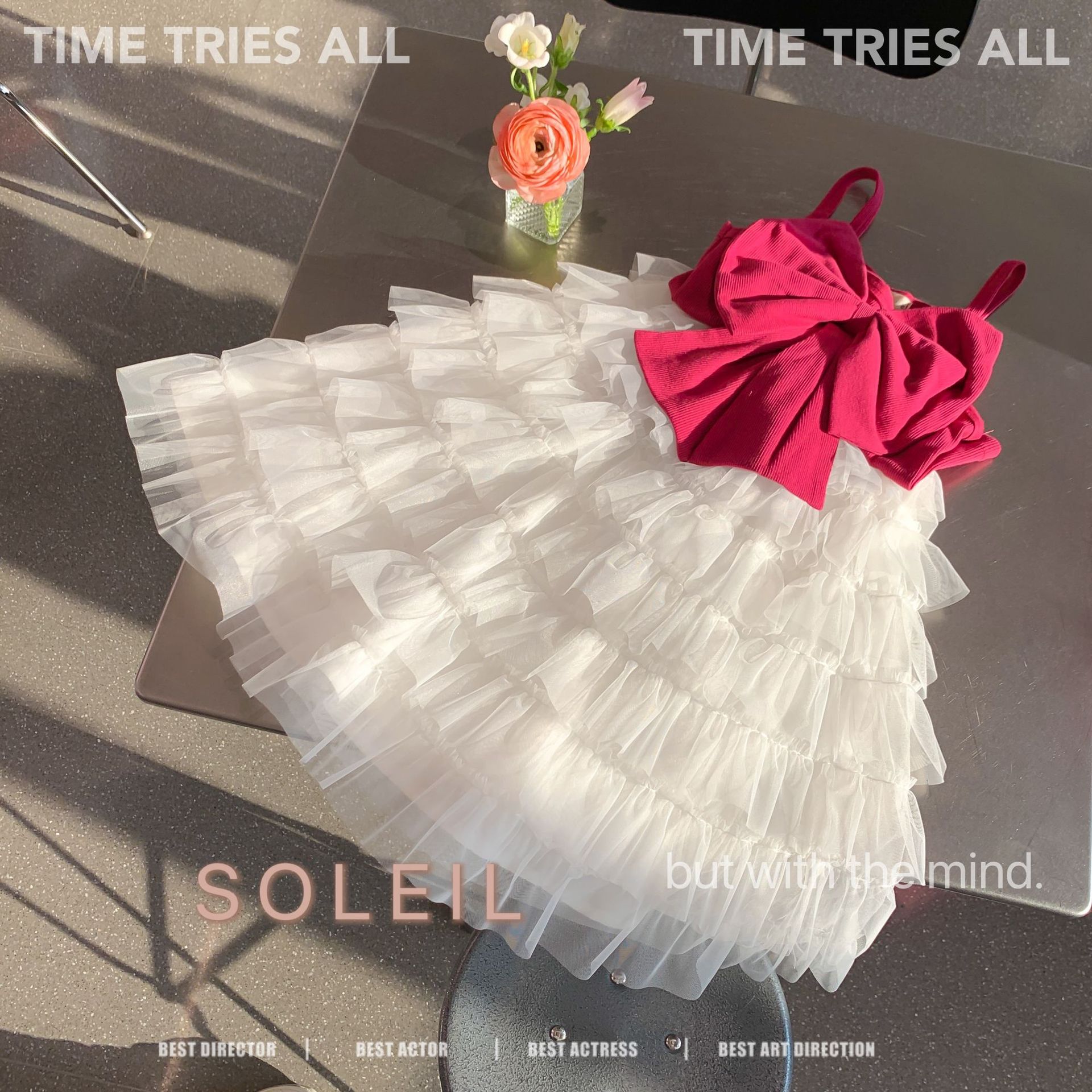 2022 Summer New Children Clothes Baby Girls White Princess Cake Skirt