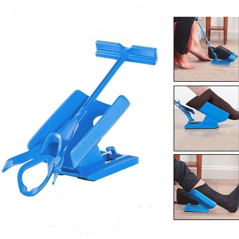 Deslizador de calcetines fácil de poner, Kit de ayuda para calcetines, sin dolor, sin estiramiento, No se doblan