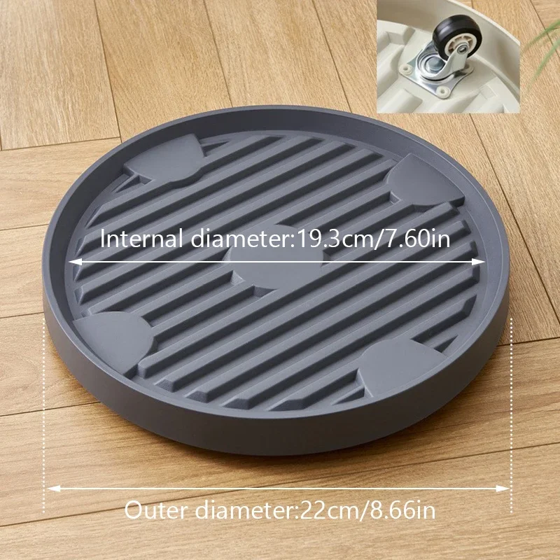 Topf Tablett mit Rädern rund beweglichen Pflanzer Puppe Wagen Palette draussen drinnen Baum Blume Pflanzer Stand 2024 täglichen Gebrauch: dunkel khaki
