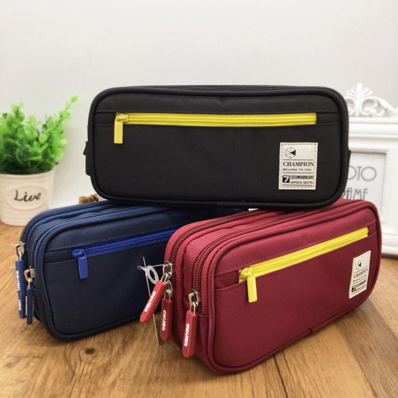 Estuche de papelería para estudiantes, estuches bonitos para lápices, bolsa de almacenamiento para bolígrafos, suministros de oficina y escuela, gran capacidad