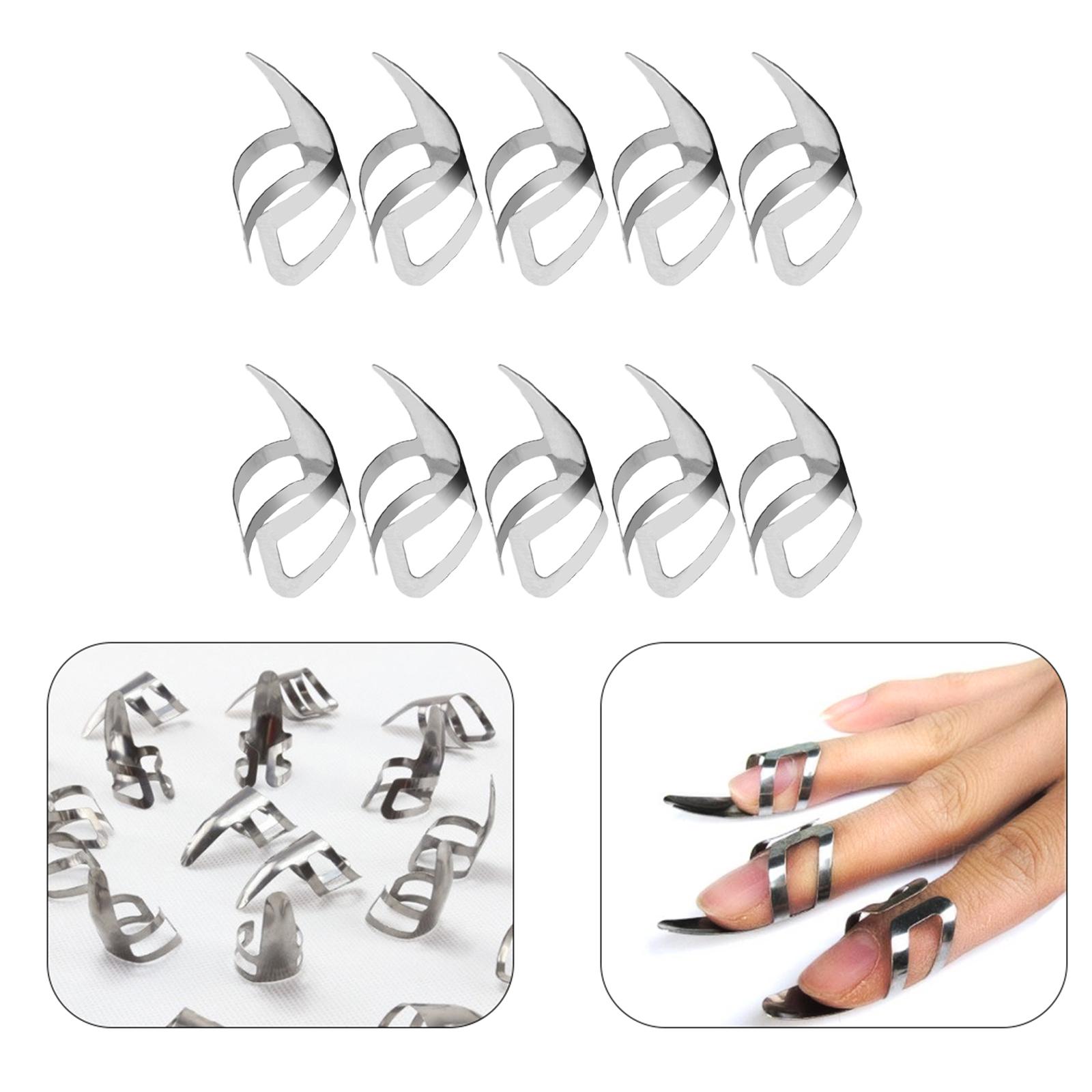 10 Pieces Guitar Finger Pick Plectrums Slide Accessories for Acoustic Guitar