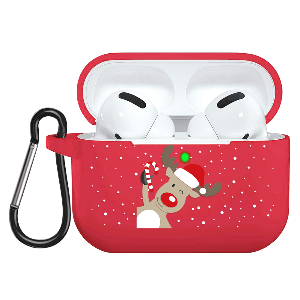 Julår för apple airpods 3 fodral mjuk silikon matt coque bluetooth trådlöst hörlursfodral för air pods pro: Kpet-ho -sd1 lu 1 gå 3d