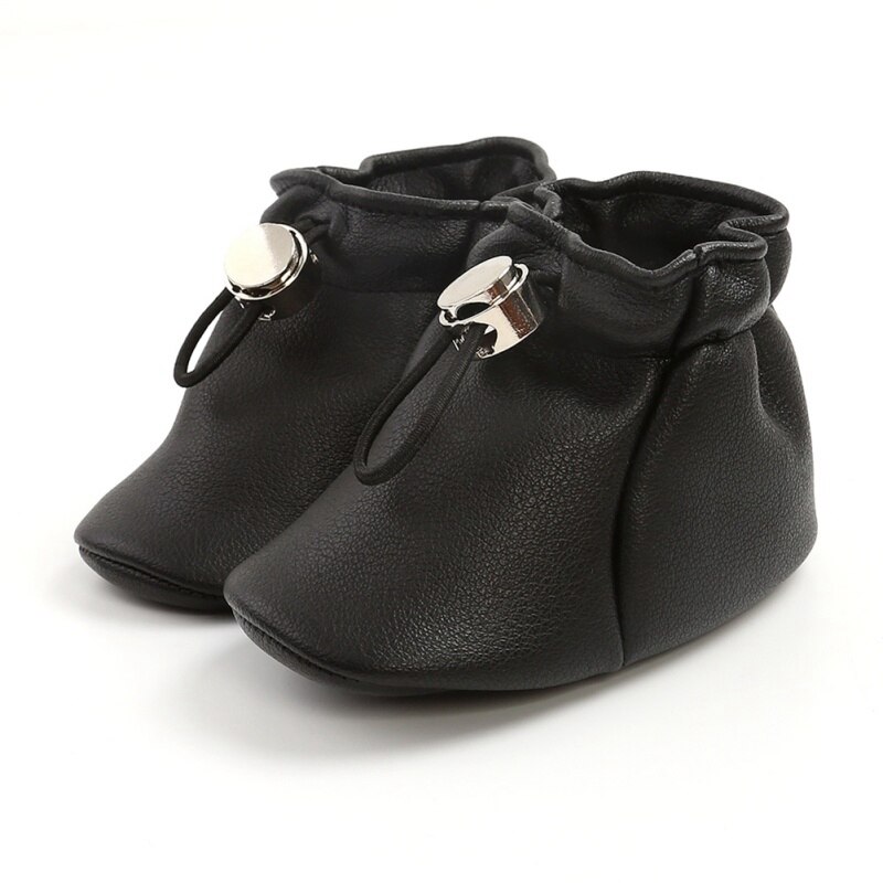 -né anti-dérapant semelle souple baskets premiers marcheurs bébé garçon fille PU cuir poche chaussures semelle souple enfant en bas âge chaussures 0-18M