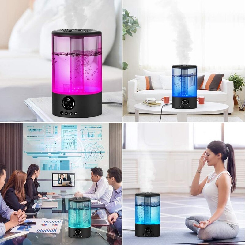 Humidifier, 3.2L Top Fill Ultrasonic Humidifiers for Bedroom with Night Light and Remote Control Quiet