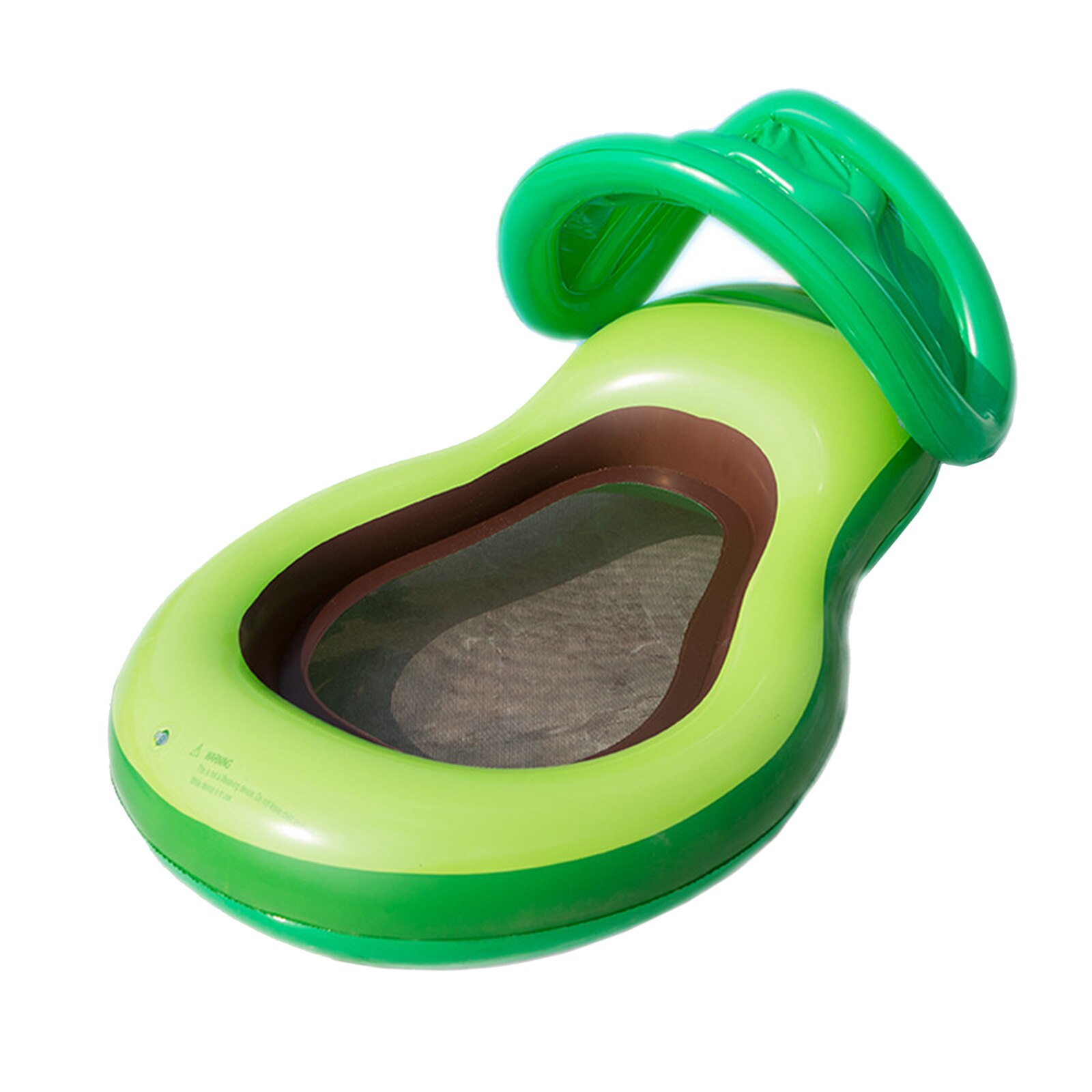 Cama flotante inflable de aguacate, flotador, respaldo, de natación, Verano