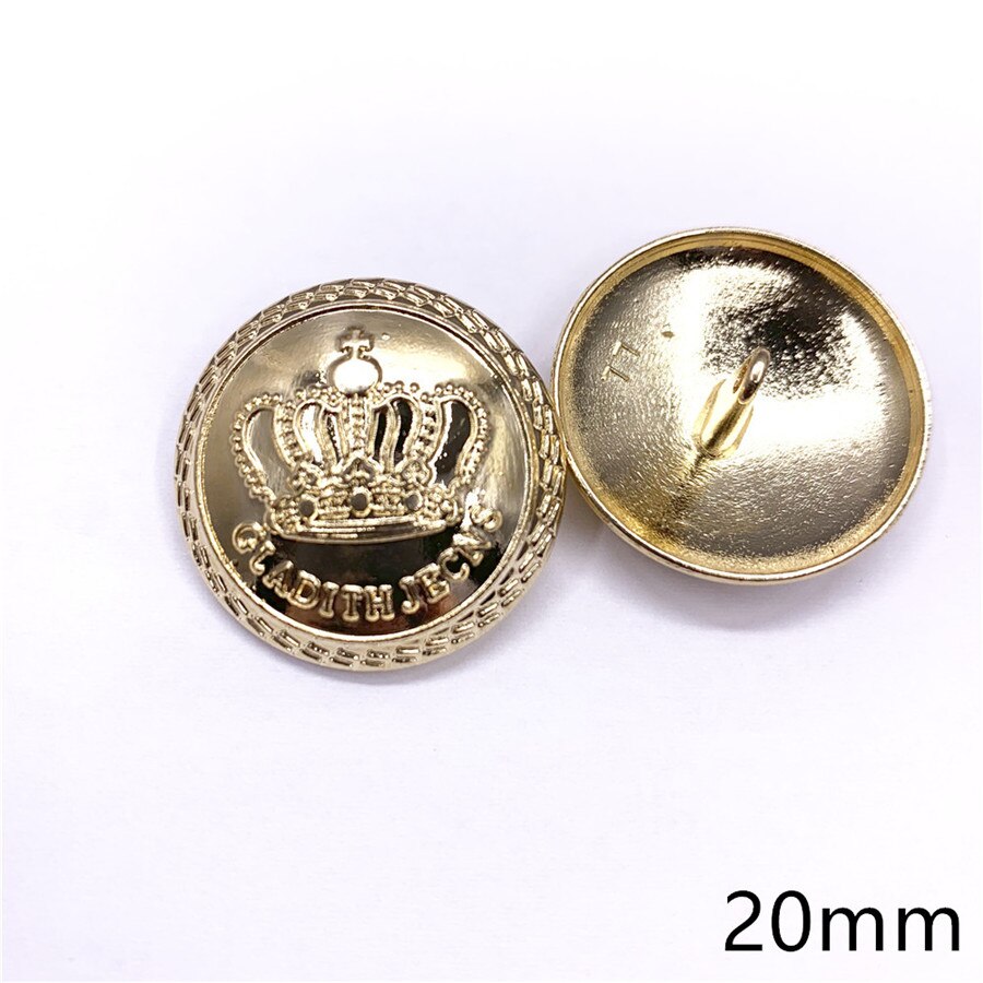 RJ922,10pcs,27mm gold metal buttons in Gold color,Imperial crown Classic British style,garment accessories DIY materials: GOLD 20MM