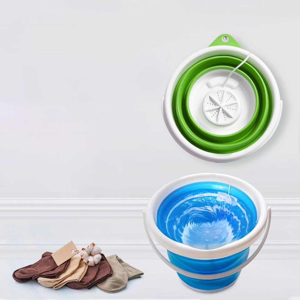 Folding washing machine Laundry bucket Electric mini portable small washing machine Ultrasonic cleaning machine Washing socks