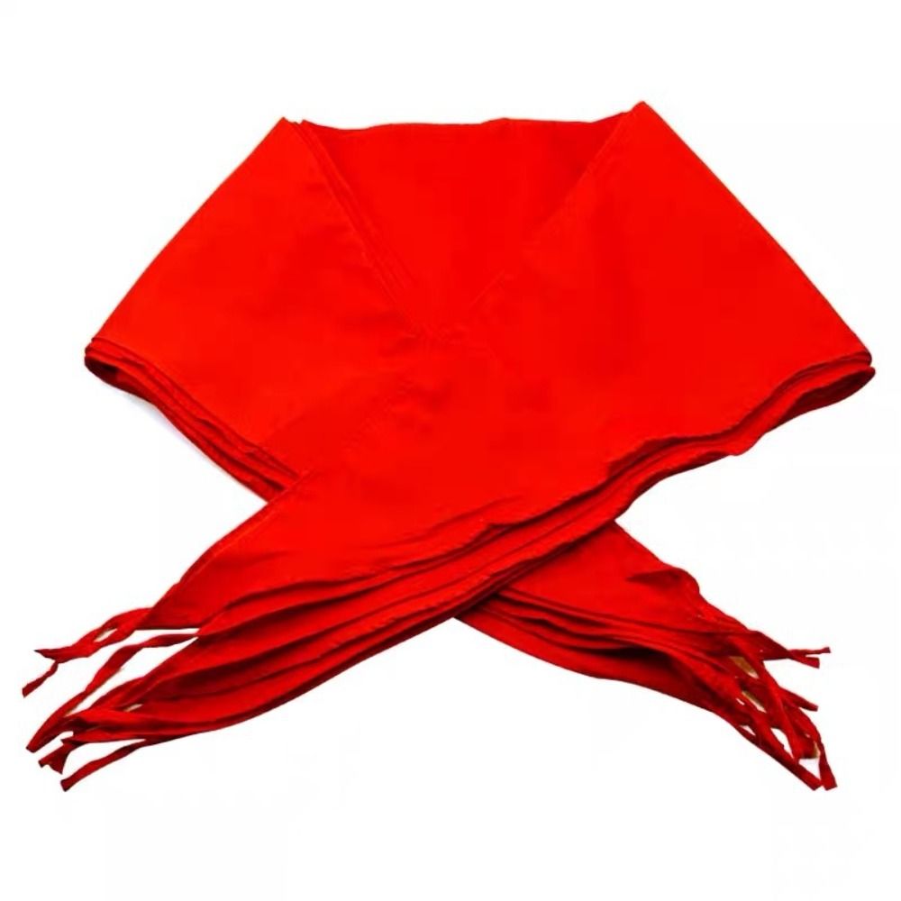 Bufanda de toalla triangular de estilo clásico de China, bufanda roja de algodón de 120cm, suministros escolares, gargantilla de corbata roja, bufandas de pionero joven,