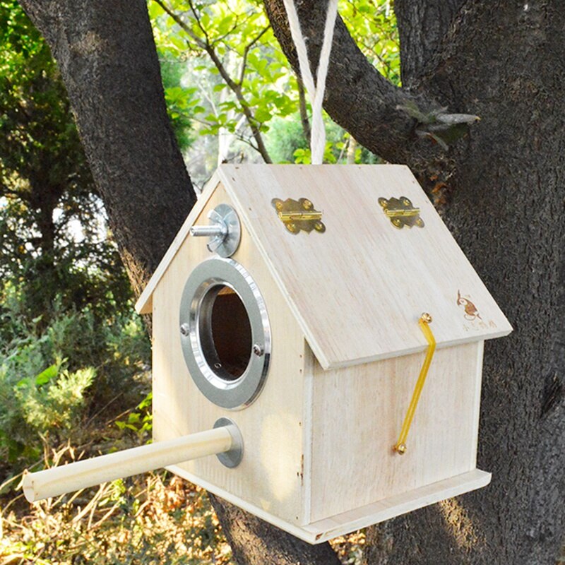 Bird's Nest Parrot Breeding Box Outdoor Breeding Box Bird Garden Shelter Perch Residence