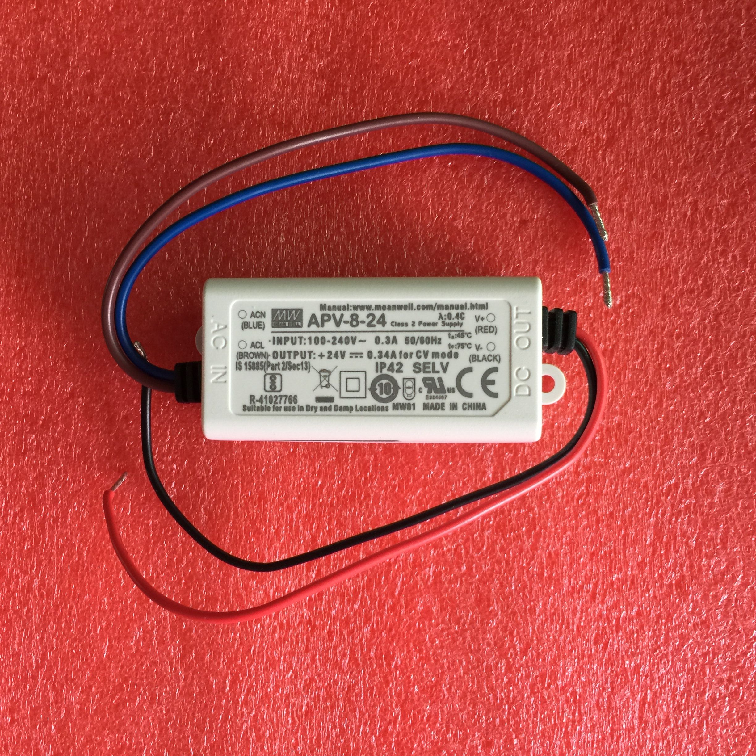 meanwell power supply APV-8 APV-8-5 | 5V APV-8-12 | 12V APV-8-24 | 24V 8W Single Output Switching Power Supply