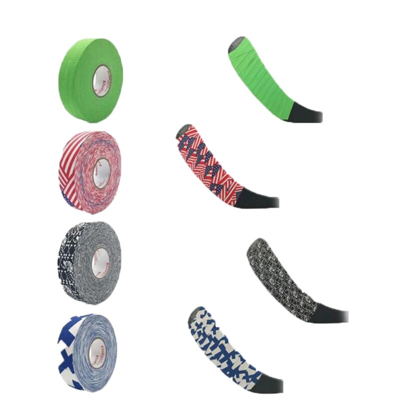 5 pezzi 18 colori Hockey Stick Tape 2.5mm X 25m cotone multiuso equipaggiamento protettivo Cue antiscivolo Hock Badminton Golf Sport sicurezza