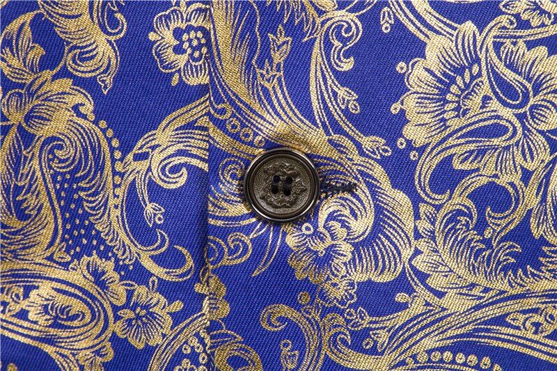 Luxe or Paisley robe Gilet hommes smoking Gilet Hipster col en V Slim Fit Gilet hommes fête mariage gilets Gilet Costume Homme XXL