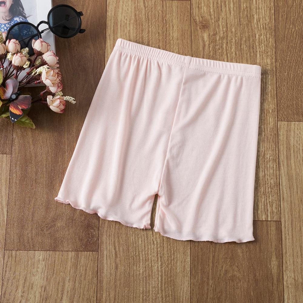 Girl Safety Shorts Pants Solid Underwear Soft Elastic Cotton Leggings Girls Lace Briefs Short Pants For Children Underpants