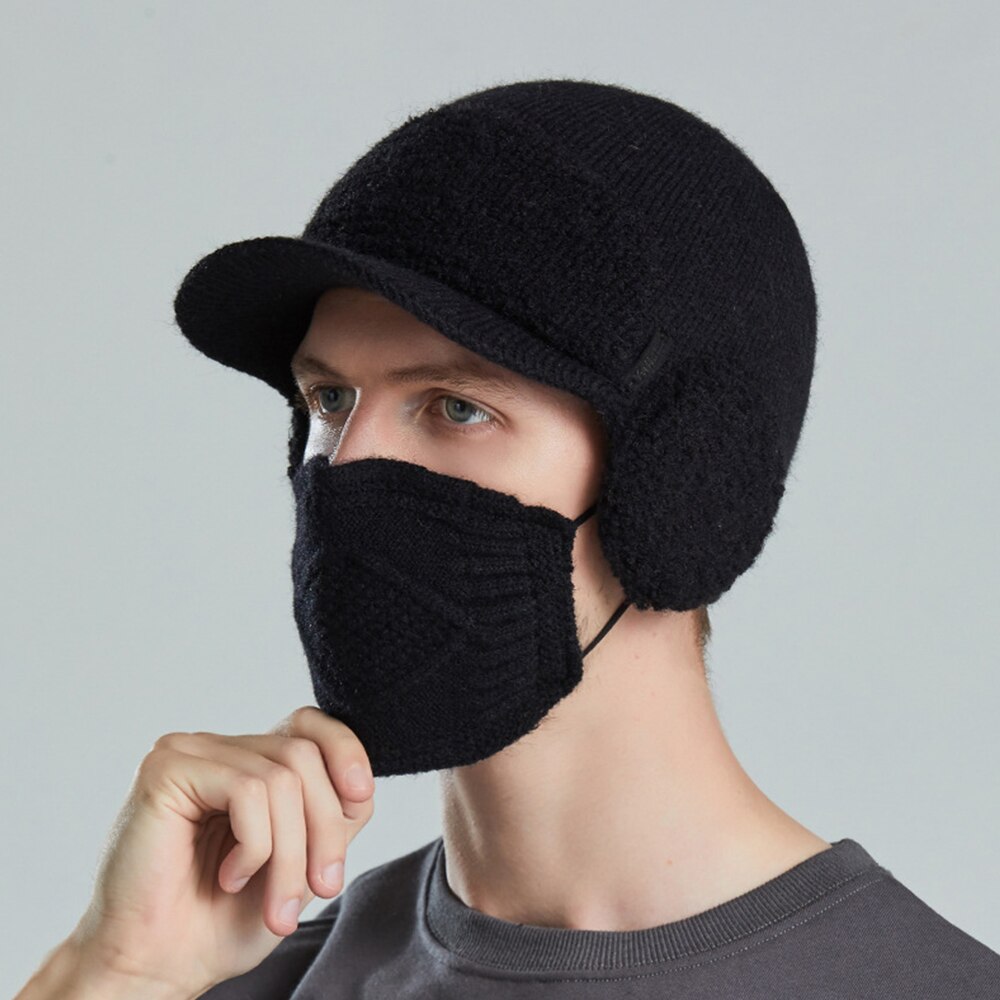 Cappello da Golf termico invernale uomo donna sci all'aperto ciclismo Baseball protezione dell'orecchio cappello comodo berretto da equitazione lavorato a maglia con maschera