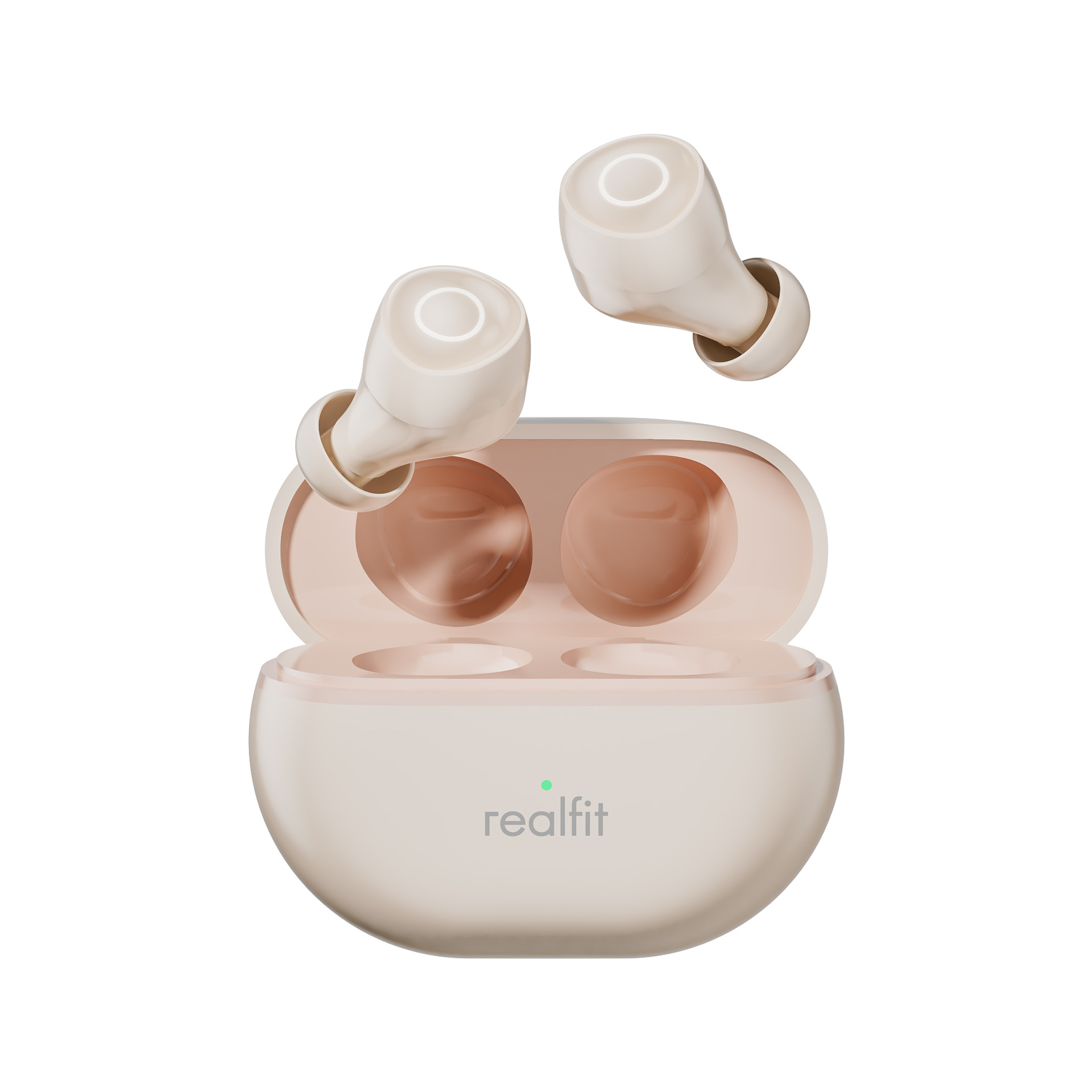 Casque Bluetooth sans fil Realfit F4 ANC suppression Active du bruit Bluetooth 5.4 Mini haricot dans l'oreille vie étanche: Ivoire