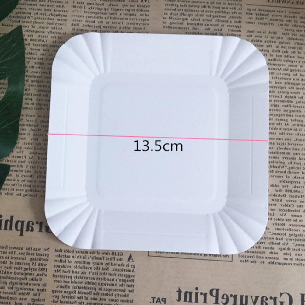 100pcs Plates Storage Safe Disposable Plates for Snacks Fruits Dessert