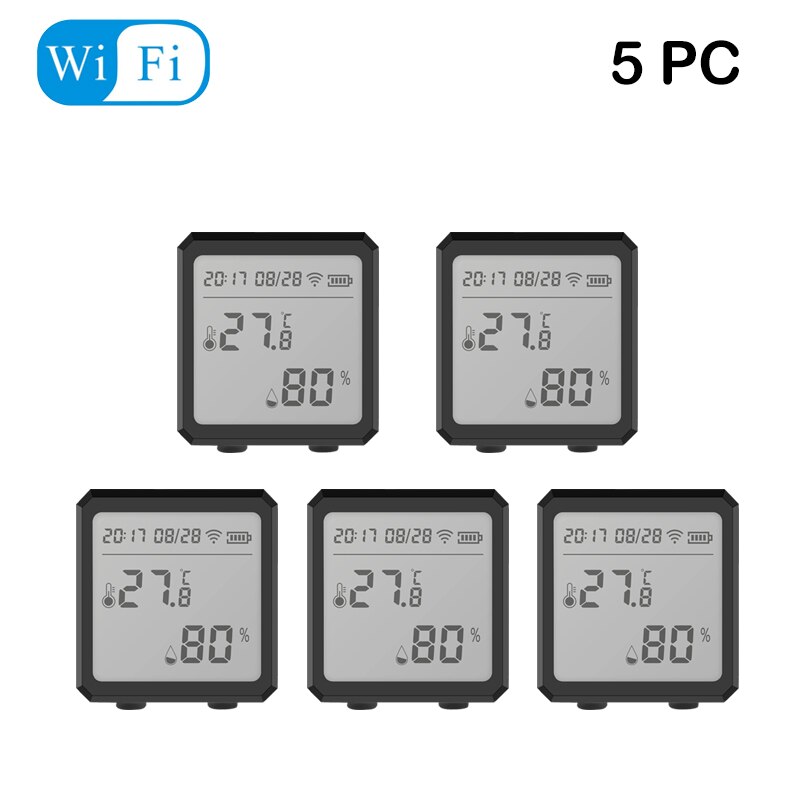 Tuya Smart WIFI Zigbee Temperature And Humidity Sensor Indoor Hygrometer Thermometer With LCD Display Support Alexa Google Assis