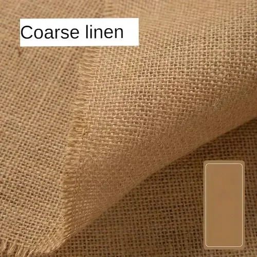 Jutestoff i metervare til teunderlag, møbeltrekk, duk, søm, mykt, tykt tekstil, slitesterkt, pustende, stripemønster: Grå