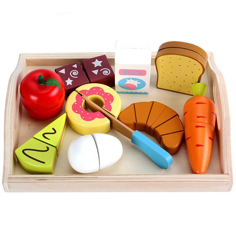 Montessori coupe Fruits et légumes jouets en bois classique jeu Simulation cuisine série jouets cuisine jouets éducation précoce