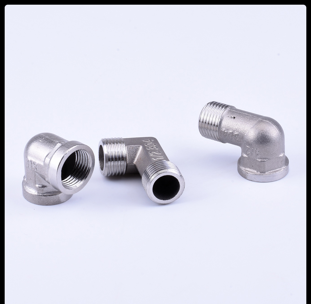 1/2 3/4 BSP 304 Stainless Steel Female Male Thread Tee Type Reducing Elbow Butt Joint Adapter Adapter Coupler Plumbing Fittings