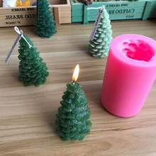 Siliconen Mal 3D Kerstboom Kerstman Kaars Mould Voor Diy Kaars Zeep Christmas Maken Cake Decorating Bakken Tool