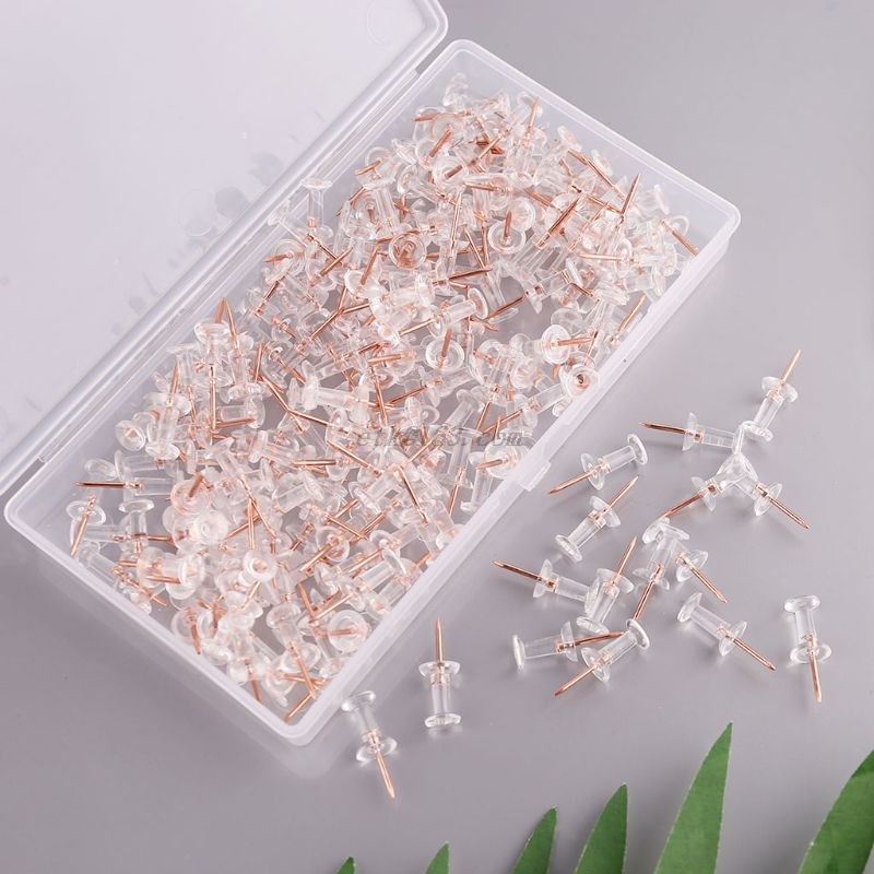 200pcs Push Pins Thumb Thumbtack Board Drawing Photo Wall Studs Office Supplies