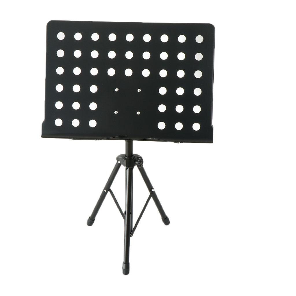 Foldable Sheet Music Stand, Adjustable Height 80-140cm, Black