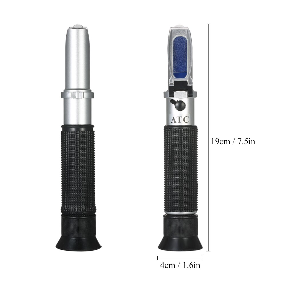 Portable Handheld ATC Salinometer Seawater Salinity Refractometer with 0-100% Measuring Range 1.00-1.07 Specific Gravity