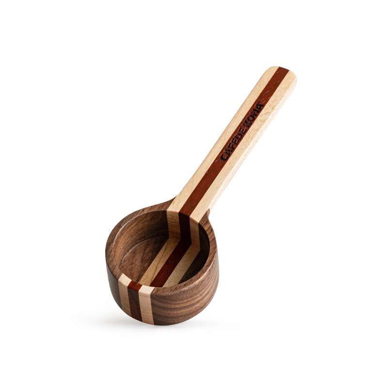 Cuchara medidora tipo pala de nogal, granos de café, herramienta de medición para cocina, cuchara de madera, serie A juego de colores: Default Title