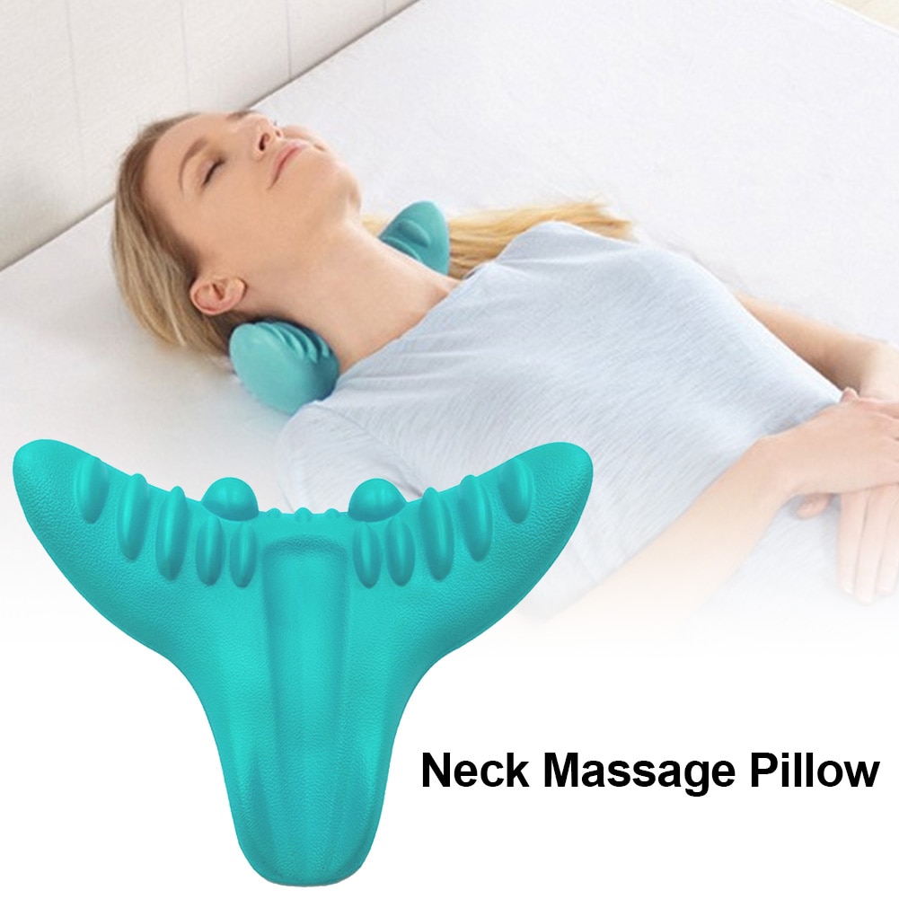 Hals Massager Ontspanning Kussen Draagbare Zwaartekracht Acupressuur Massage Kussen C-Rest Nek Cervicale Schouder Pijn Tool