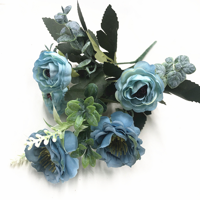 Yoormer Kunstmatige Pioen Zijde Bloem Boeket Elegante Thuis Kunstmatige Bruiloft Decoratie Boeket Bloem Decoratie