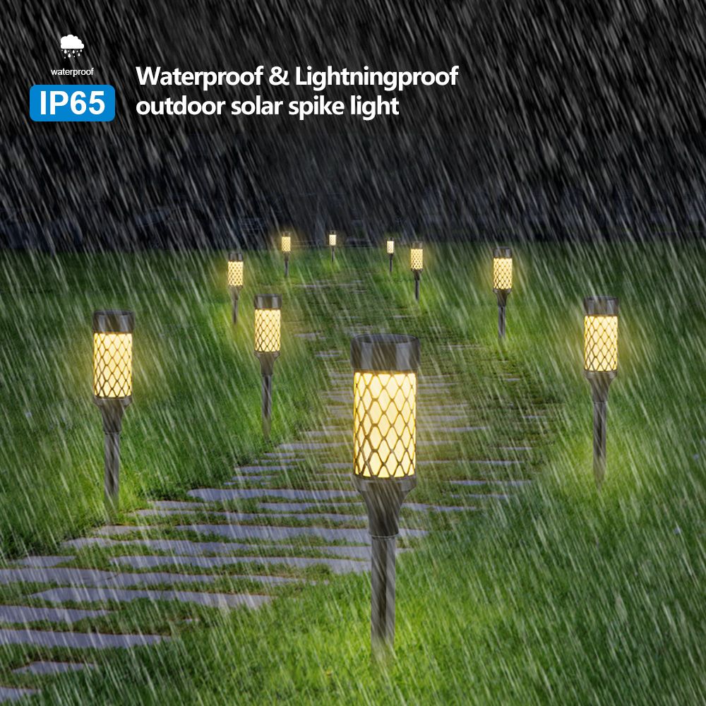 Solar Path Lights Outdoor Led Solar Tuin Lamp Draadloze Waterdichte Landschap Decoratie Verlichting Voor Patio Yard Loopbrug Gazon