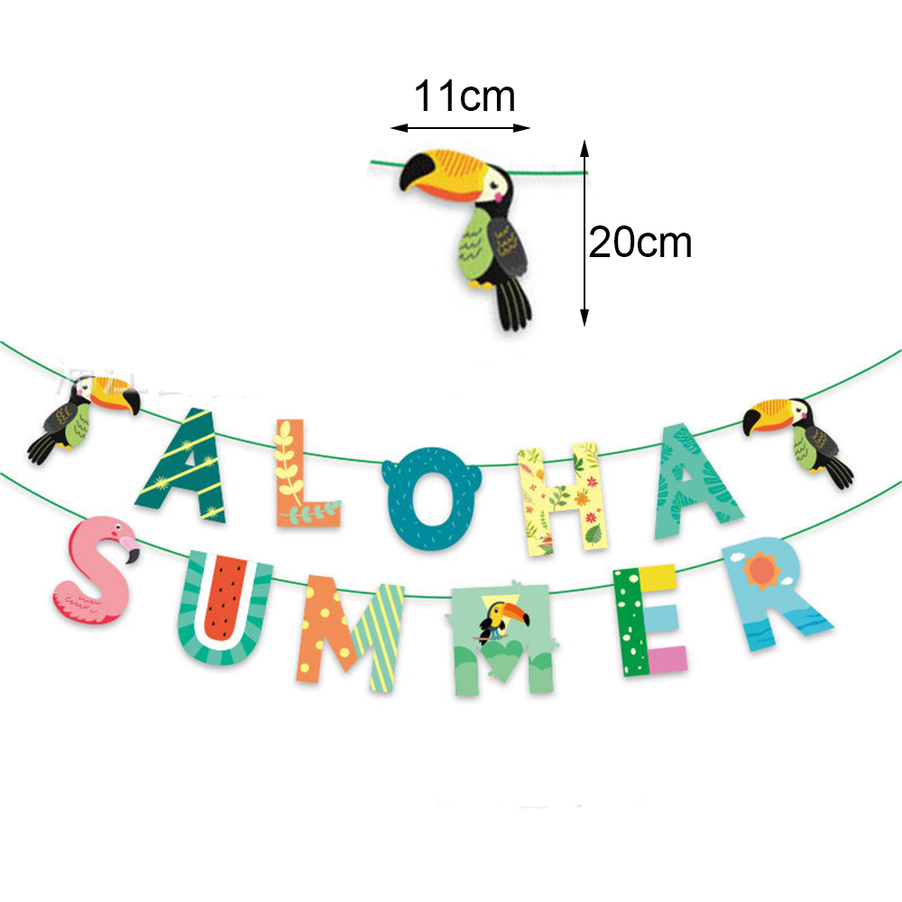 Hawaiiansk luau-fest engangsservice tropisk flamingo paptallerkener kopper servietter sommer strand aloha tema festdekorationer: Lysegrå