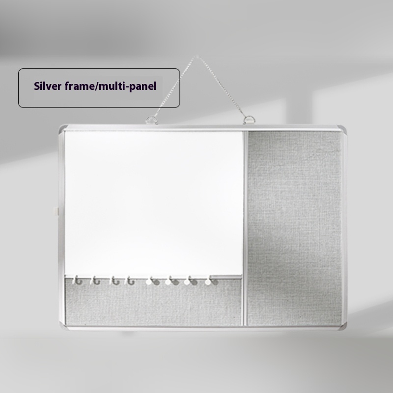 Funido gesplitst zwart frame kurk whiteboard combinatie - 12x16inch / 16x24inch / 18x24inch / 20x28inch magnetisch prikbord fotowand zichtbord thuiskantoor decoratief bord: 16*13 inchees / Optie 2