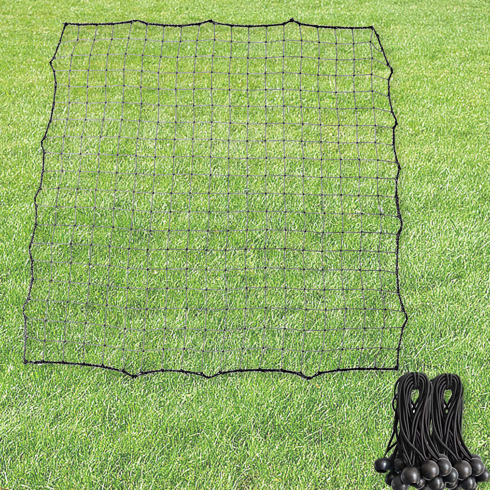 Soccer Rebounder Net with 20 Elastic Ropes Soccer Bounce Back Net Rebound Net Training Aid for Kids Teens & Adults