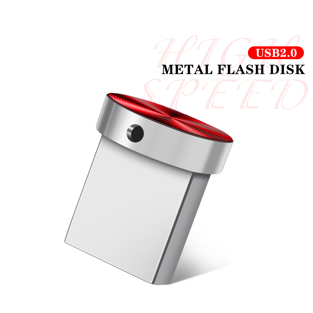 Super Mini pamięć USB dyski 128GB metalowe pióro 64GB wodoodporny Pendrive 32GB czerwony niebieski srebrny Pendrive 16GB rzeczywistej pojemności