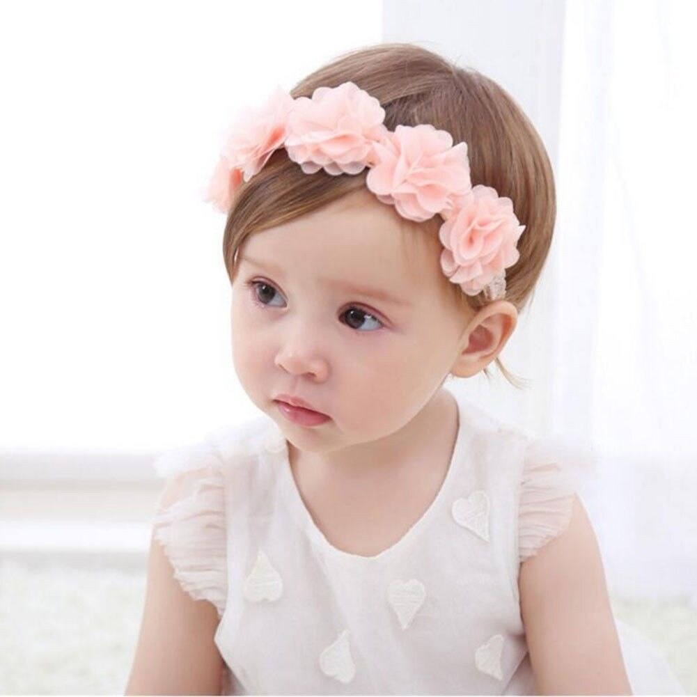Crianças chiffon flor acessórios para o cabelo bonito do laço flor crianças bebê menina da criança bandana faixa de cabelo headwear acessórios #35