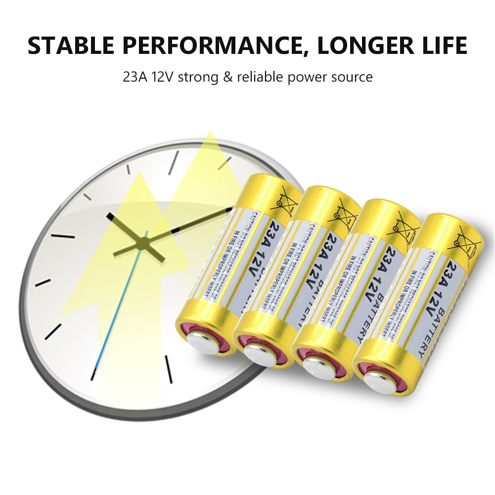 YCDC 12V Alkaline Replacement Battery 23A 23GA MS21 A23 E23A V23GA Batteries For Remote Control Doorbell Batteries