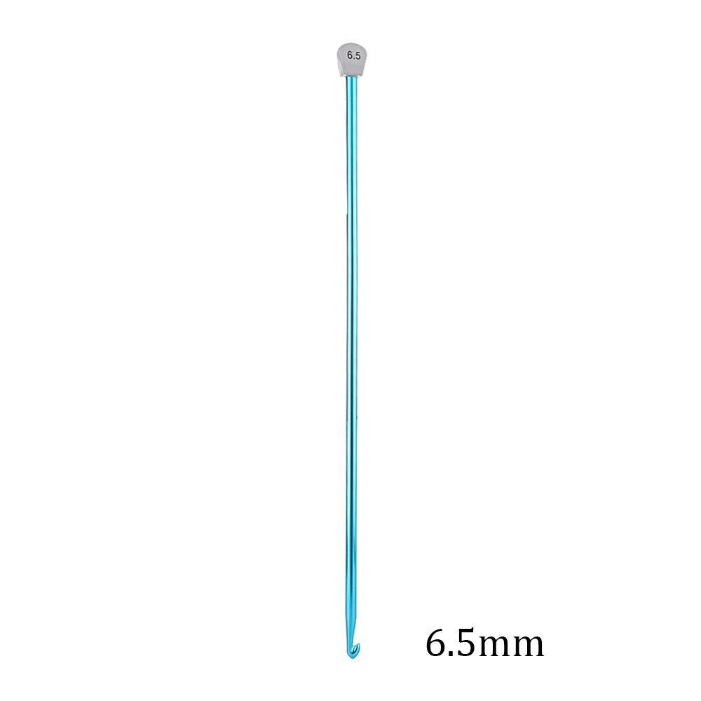 2.5-11mm 14 Size Tunisian Afghan Crochet Hooks Needle Multicolor Knitting Needles Hook Weaving Tool Long Sweater Sewing Needle: 6.5mm